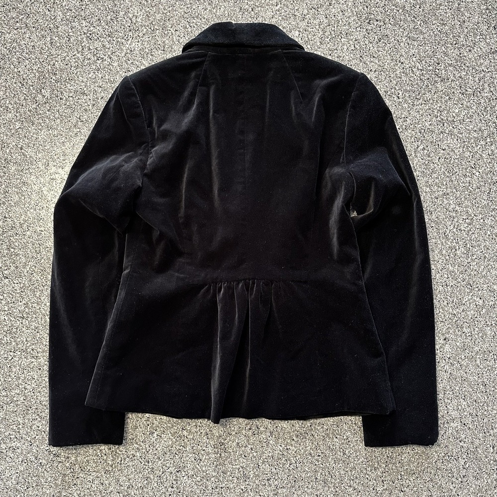 Tommy Hilfiger Velvet Blazer Womens S Black Jacket One Button Business Career - Picture 8 of 8